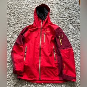 MARMOT MENS  SKI JACKET Gore Tex Hard Shell hooded multi pocket. Excellent Cond